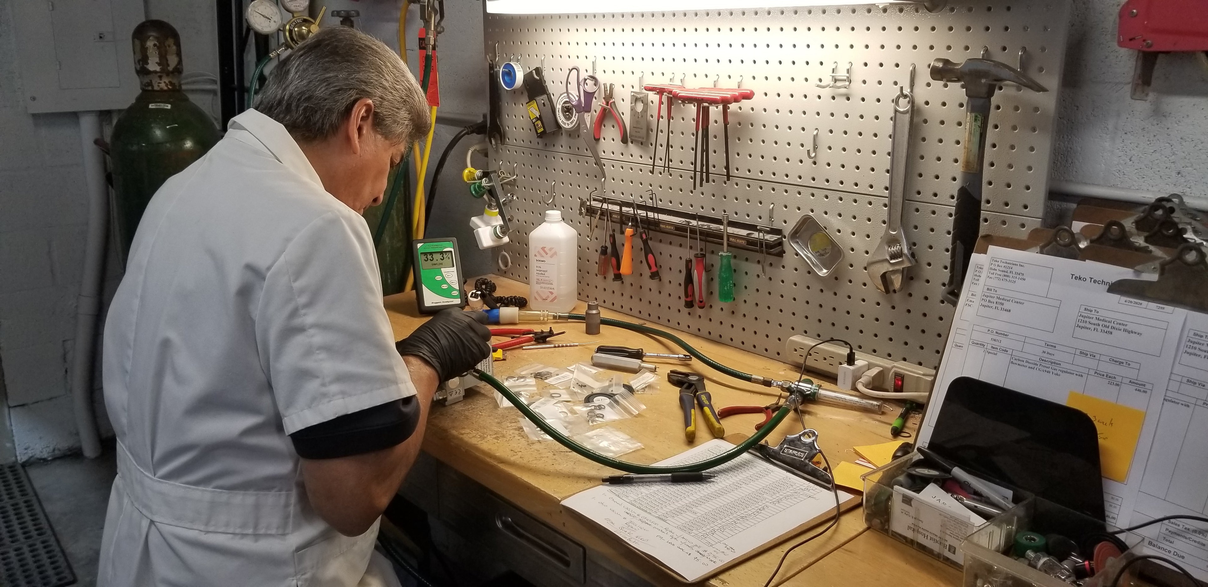 Teko Technicians team working on medical equipment