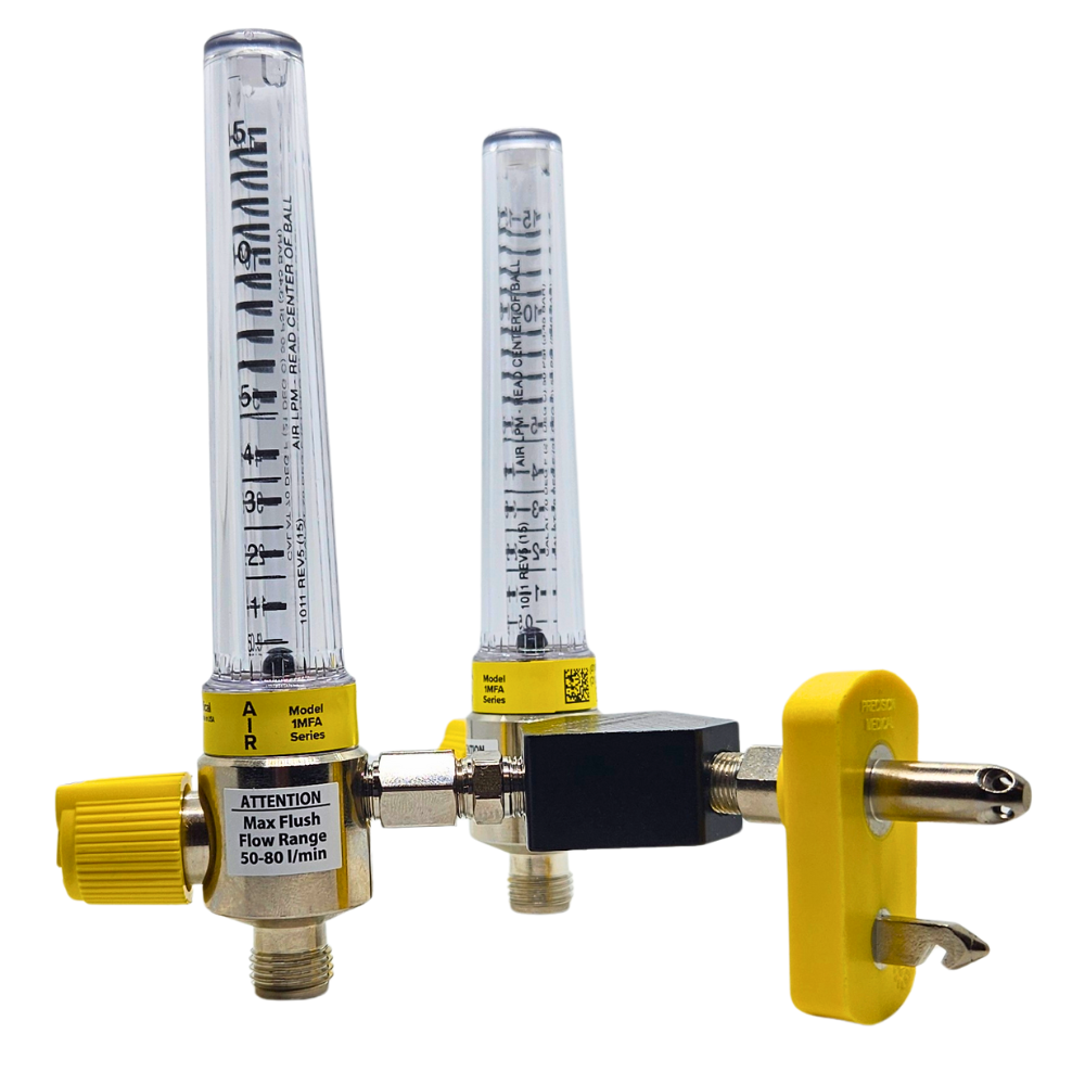 Precision Medical Air Flowmeter Y Block Assembly