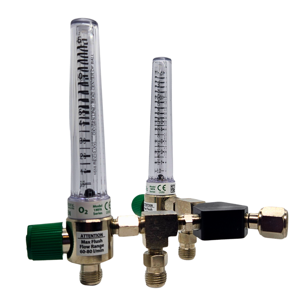 Precision Medical Oxygen Flowmeter Y Block Assembly